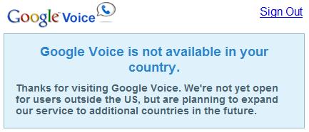 Google Voice Not in Canada