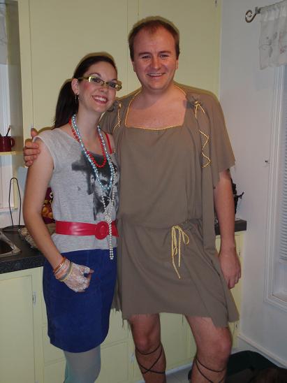 80s girl and the Roman Dude